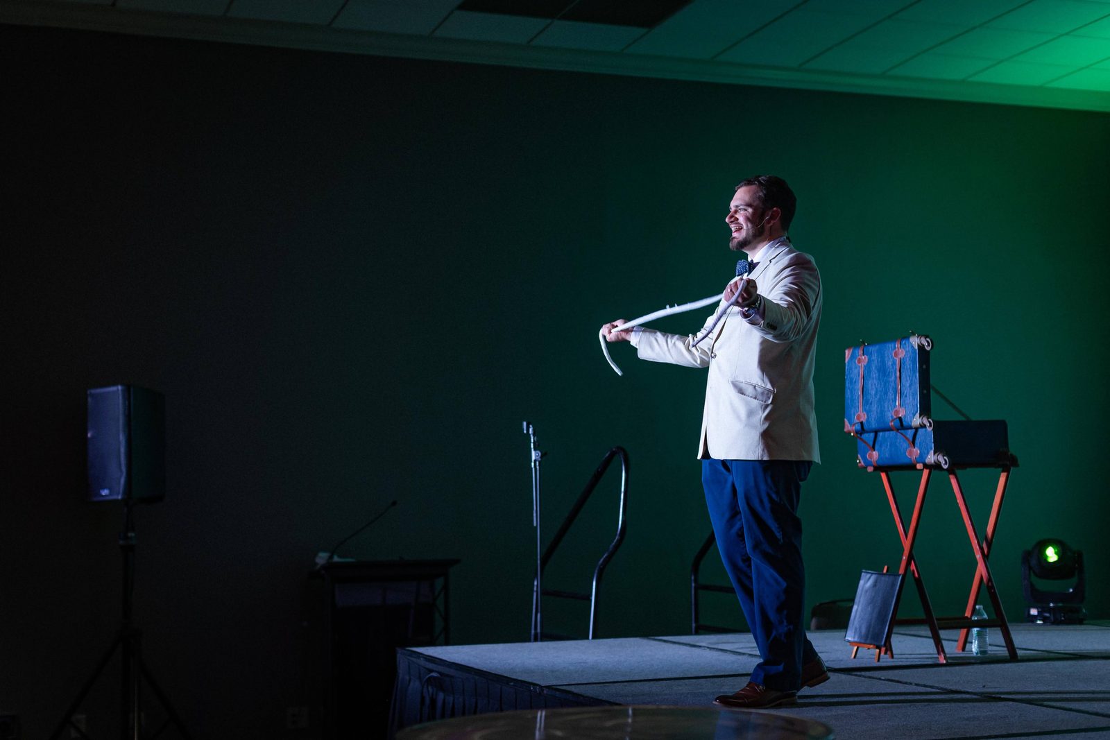 Aaron Baca performing corporate magic in New Orleans