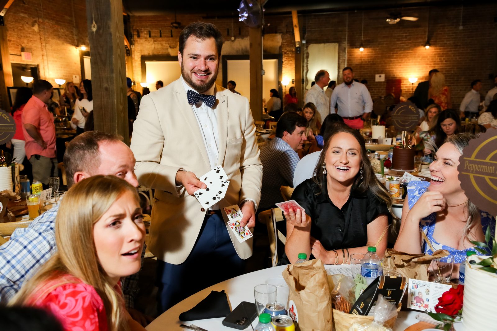 Aaron Baca performing corporate magic in Lafayette